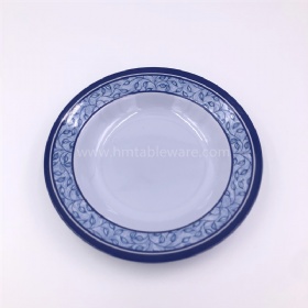 Restaurant good quality melamine deep salad plate with custom print