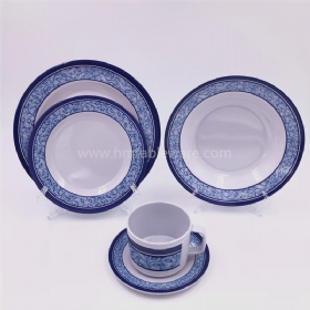 Factory direct supplier 20pcs melamine dinner set with custom print