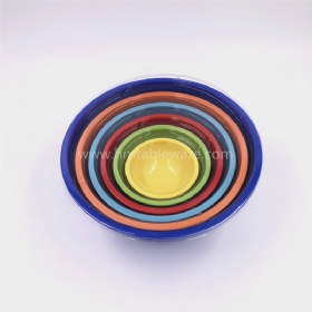 Best choice 6pcs colorful melamine mixing bowls set with PVC lid