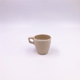 High quality brown melamine handled cup beige mug with saucer