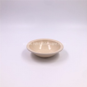 BPA free plastic tableware beige melamine rim bowl