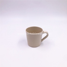 Non toxic brown melamine mug beige cup with handle